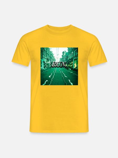 RUN - Männer T-Shirt - Gelb