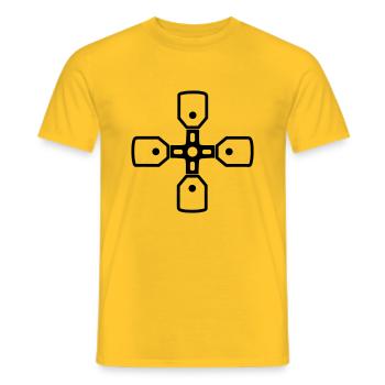 engine pistons - Men's T-Shirt - yellow - Front - AI Model Male 178 dark (178cm)