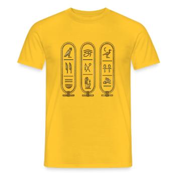 Ägypten Ägypten Isis Pharaonen Pharaonen Pyramide Afrika - Männer T-Shirt - Gelb - Vorne - AI Model Male 178 dark (178cm)