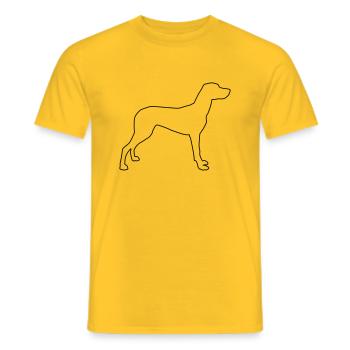 vizla konturen 1 - Männer T-Shirt - Gelb - Vorne - AI Model Male 178 dark (178cm)