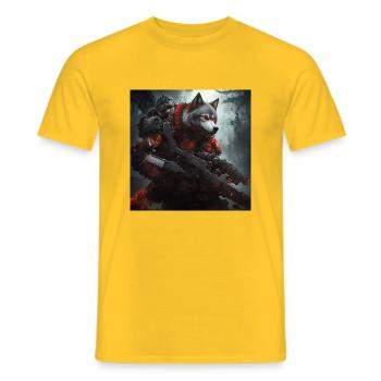 GearsOfWar Inspiriert - Männer T-Shirt - Gelb - Vorne - AI Model Male 178 dark (178cm)