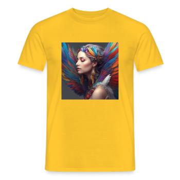 Rainbow Elf6 - Männer T-Shirt - Gelb - Vorne - AI Model Male 178 dark (178cm)