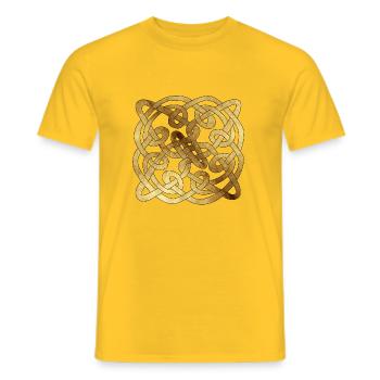 Keltisch3 Pergament - Männer T-Shirt - Gelb - Vorne - AI Model Male 178 dark (178cm)