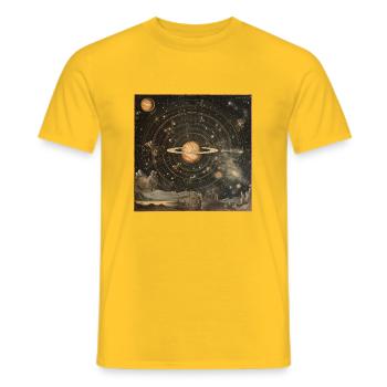 Antike Sternenkarte - Männer T-Shirt - Gelb - Vorne - AI Model Male 178 dark (178cm)