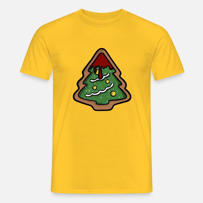 blutiges Weihnachtsbaum Plätzchen - Männer T-Shirt - Gelb
