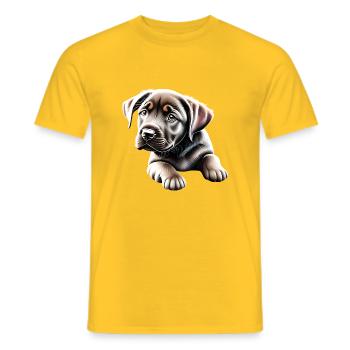 Labrador Propriétaire Labrador Retriever chiot - T-shirt homme - jaune - Devant - AI Model Male 178 dark (178cm)
