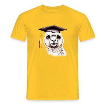Baccalauréat Diplôme Études supérieures Alpaga - T-shirt homme - jaune - Devant - AI Model Male 178 dark (178cm)