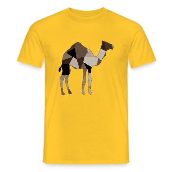 Kamel - Männer T-Shirt - Gelb - Vorne - AI Model Male 178 dark (178cm)