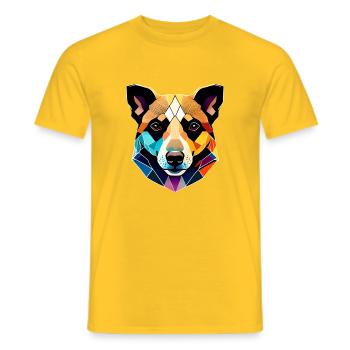 German Shepherd Dog Owner Dog Dog Owner Dog - Men's T-Shirt - yellow - Front - AI Model Male 178 dark (178cm)