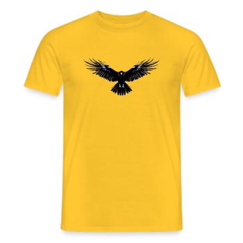Raven - Men's T-Shirt - yellow - Front - AI Model Male 178 dark (178cm)
