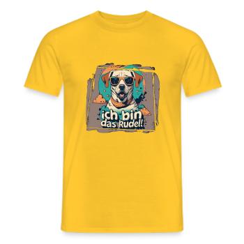 Ich bin das Rudel - Männer T-Shirt - Gelb - Vorne - AI Model Male 178 dark (178cm)