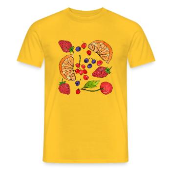 Fruit - Men's T-Shirt - yellow - Front - AI Model Male 178 dark (178cm)