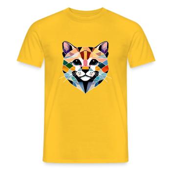 Chaton, Chat Siamois, Chat Domestique, Chat, Propriétaire De Chat - T-shirt homme - jaune - Devant - AI Model Male 178 dark (178cm)