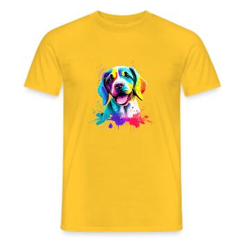 Labrador Propriétaire Labrador Retriever chiot - T-shirt homme - jaune - Devant - AI Model Male 178 dark (178cm)
