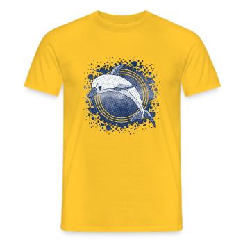 Delfin - Männer T-Shirt - Gelb - Vorne - AI Model Male 178 dark (178cm)