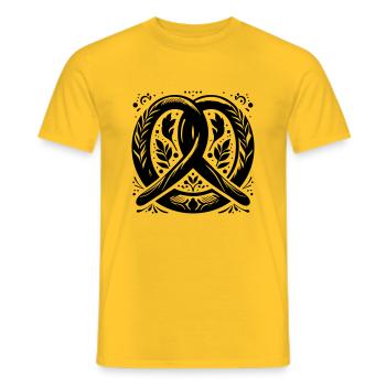 Bretzel - T-shirt homme - jaune - Devant - AI Model Male 178 dark (178cm)