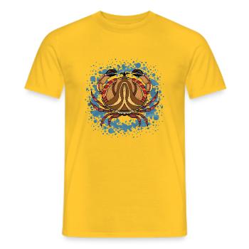 Krebs - Männer T-Shirt - Gelb - Vorne - AI Model Male 178 dark (178cm)