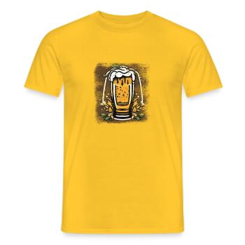 Kühles Blondes Bier - Männer T-Shirt - Gelb - Vorne - AI Model Male 178 dark (178cm)