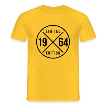 1964 cercle 60e anniversaire changement de couleur - T-shirt homme - jaune - Devant - AI Model Male 178 dark (178cm)