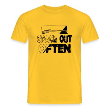 physics christmas birthday present present idea - Men's T-Shirt - yellow - Front - AI Model Male 178 dark (178cm)