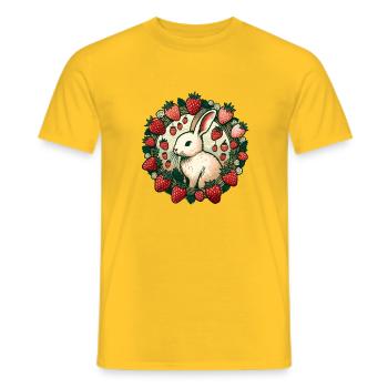 Lapin de printemps - T-shirt homme - jaune - Devant - AI Model Male 178 dark (178cm)