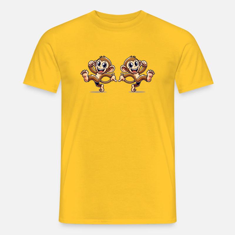 affe comic 2 - Männer T-Shirt - Gelb