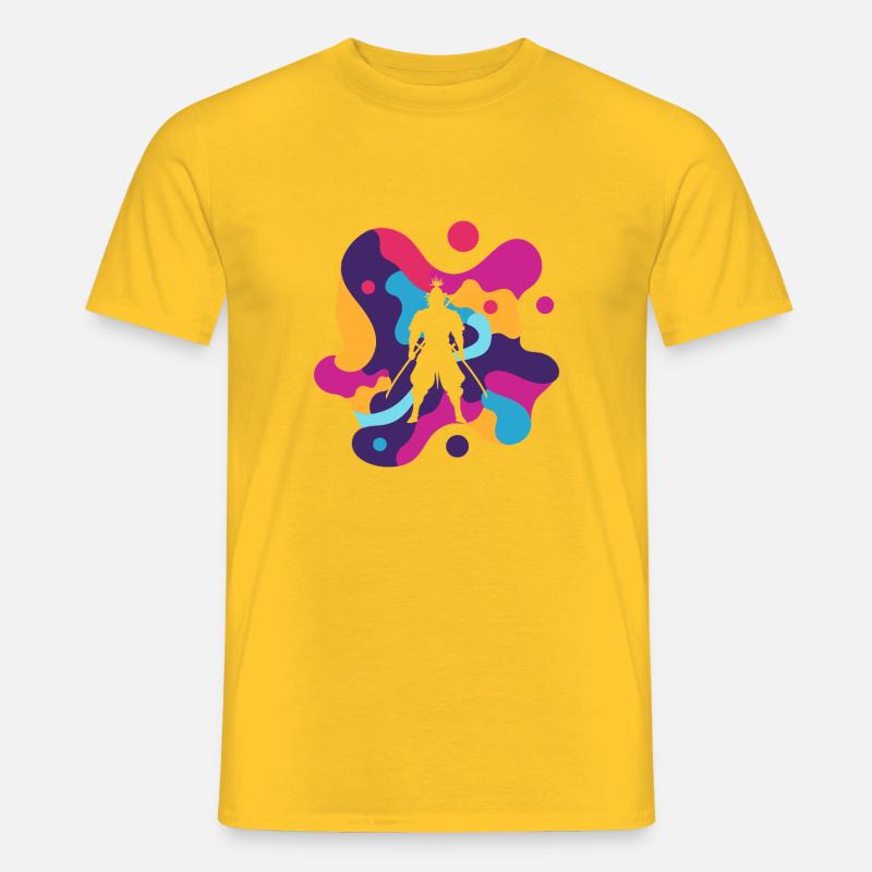 Schwert Samurai Kendo - Männer T-Shirt - Gelb