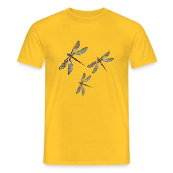 Libellen - Männer T-Shirt - Gelb - Vorne - AI Model Male 178 dark (178cm)