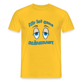 Mir ist ganz blümerant - Männer T-Shirt - Gelb - Vorne - AI Model Male 178 dark (178cm)