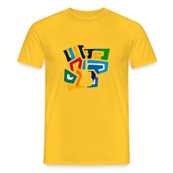 Gitarre Heavy - Männer T-Shirt - Gelb - Vorne - AI Model Male 178 dark (178cm)