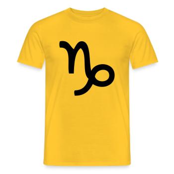 astrologisches Schild capricorn - Männer T-Shirt - Gelb - Vorne - AI Model Male 178 dark (178cm)