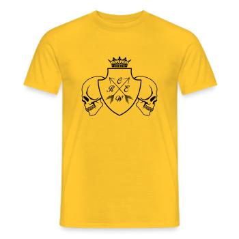 Crew Skull - Men's T-Shirt - yellow - Front - AI Model Male 178 dark (178cm)