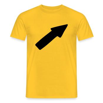 Arrow Symbol 20 Artboard 20 - Men's T-Shirt - yellow - Front - AI Model Male 178 dark (178cm)