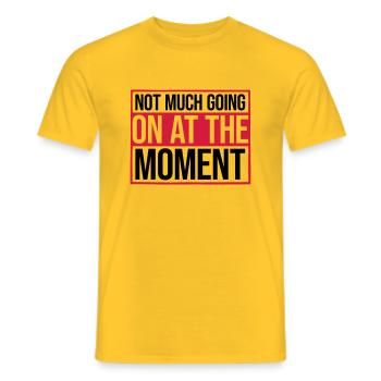Not much going on - Men's T-Shirt - yellow - Front - AI Model Male 178 dark (178cm)