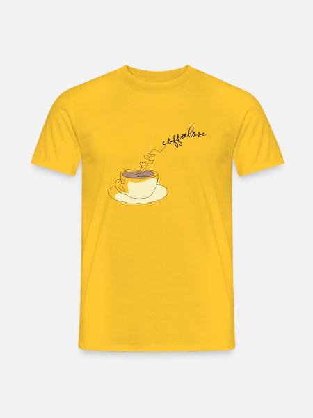Kaffeeliebe - Leben für Kaffee - Männer T-Shirt - Gelb