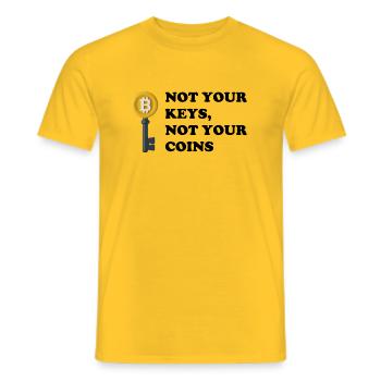 Not you key - Men's T-Shirt - yellow - Front - AI Model Male 178 dark (178cm)