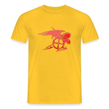 Michael archangel saint christian angels saint snkt - Men's T-Shirt - yellow - Front - AI Model Male 178 dark (178cm)