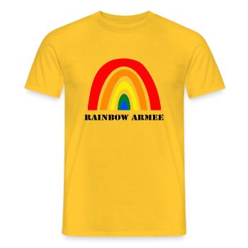 Rainbow Armee - Männer T-Shirt - Gelb - Vorne - AI Model Male 178 dark (178cm)
