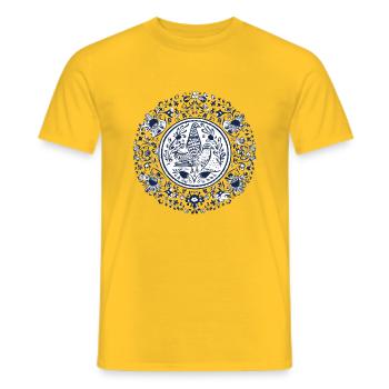 Portugiesische Folklore - Männer T-Shirt - Gelb - Vorne - AI Model Male 178 dark (178cm)