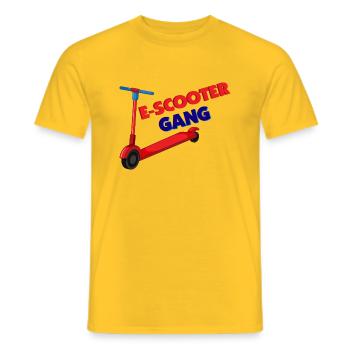 E-Scooter Roller Scooter - Männer T-Shirt - Gelb - Vorne - AI Model Male 178 dark (178cm)