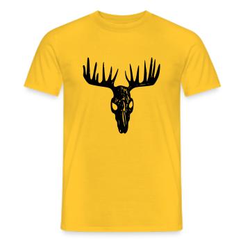 Elchschädel / Elchsake - Männer T-Shirt - Gelb - Vorne - AI Model Male 178 dark (178cm)