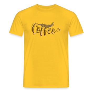 coffee - Männer T-Shirt - Gelb - Vorne - AI Model Male 178 dark (178cm)