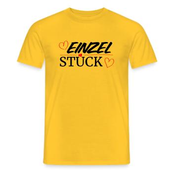 Einzelstück - Männer T-Shirt - Gelb - Vorne - AI Model Male 178 dark (178cm)