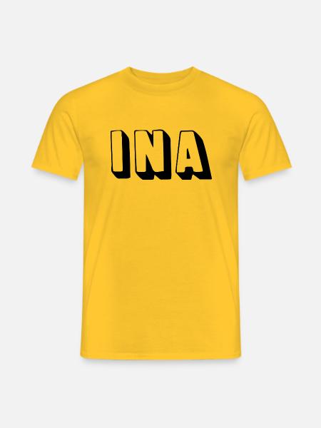 Name - Ina - Männer T-Shirt - Gelb