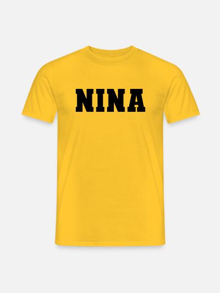 Name - Nina - Men's T-Shirt - yellow