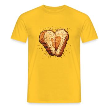 Brotherz Love Baker Pain grillé de cuisine au levain - T-shirt homme - jaune - Devant - AI Model Male 178 dark (178cm)