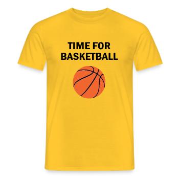 Basketball - Men's T-Shirt - yellow - Front - AI Model Male 178 dark (178cm)