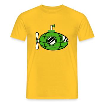 U-Boot Unterseeboot Tauchgang Tauchboot Kapitän - Männer T-Shirt - Gelb - Vorne - AI Model Male 178 dark (178cm)
