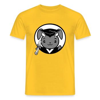 Hase College Schule Abschluss Abitur Zeugnis Süß - Männer T-Shirt - Gelb - Vorne - AI Model Male 178 dark (178cm)