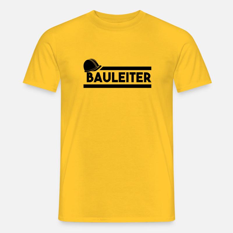 Bauleiter - Baustelle - Geschenkidee - Männer T-Shirt - Gelb